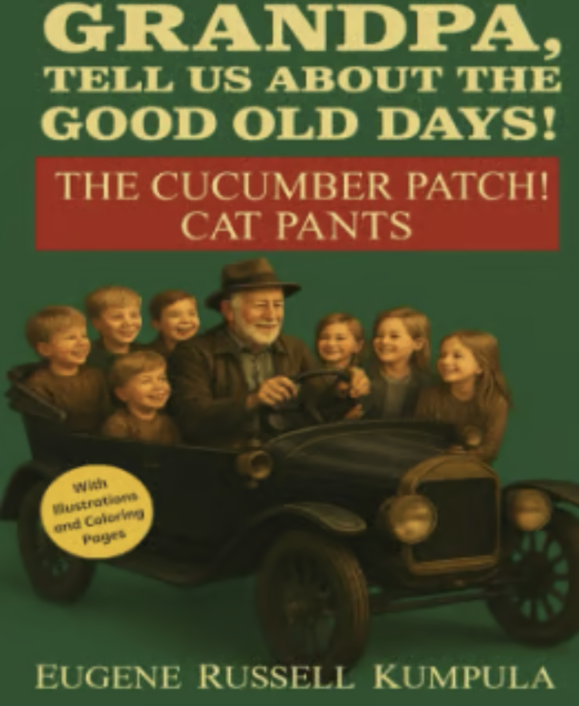 Eugene telling stories of his childhood to his grandchildren.